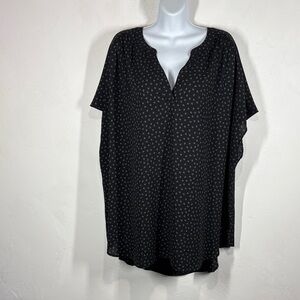 Evri Women's Black Patterned Blouse size 3X